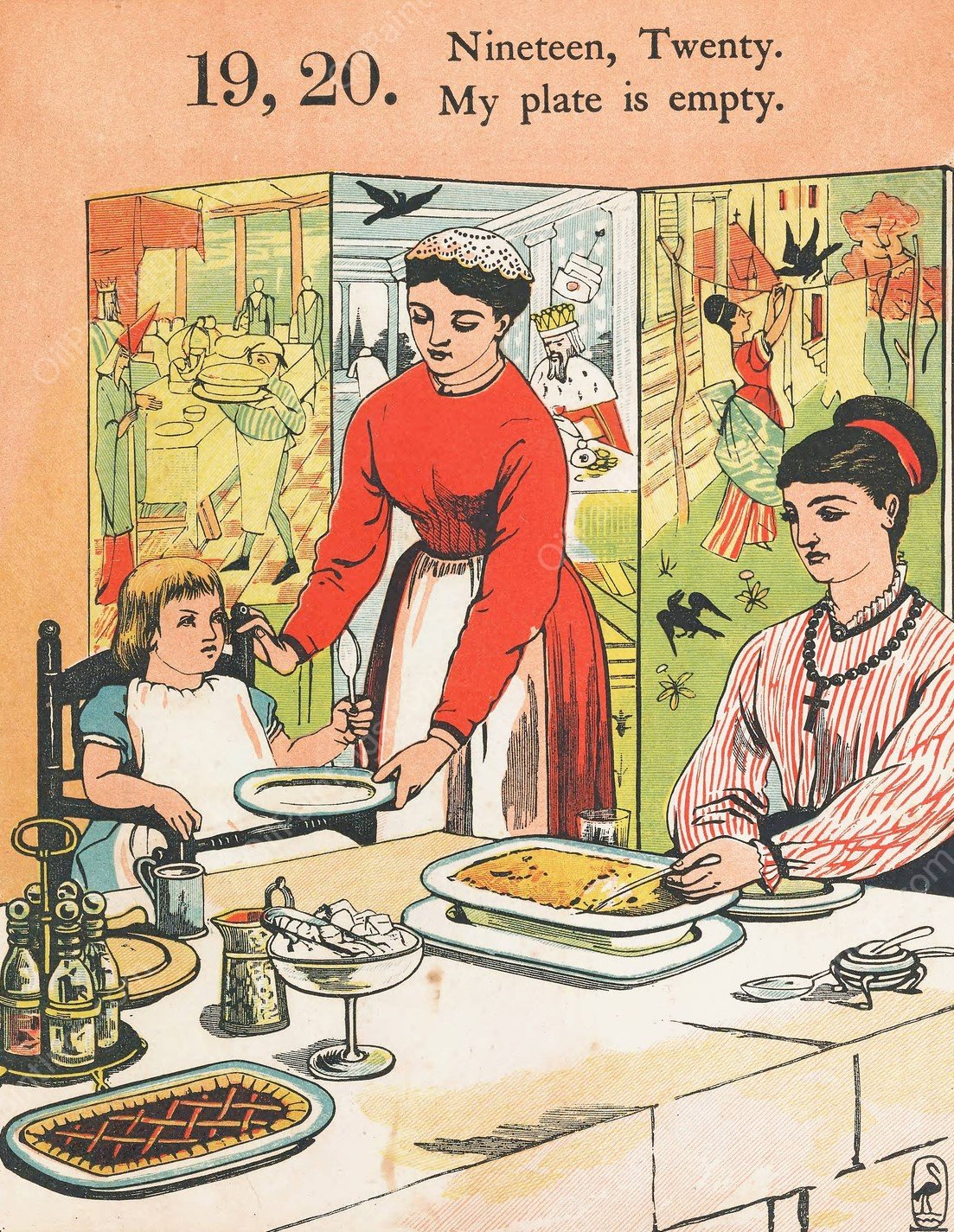 1, 2, buckle my shoe 8  by Walter Crane - Hand-Painted Oil Painting Reproduction