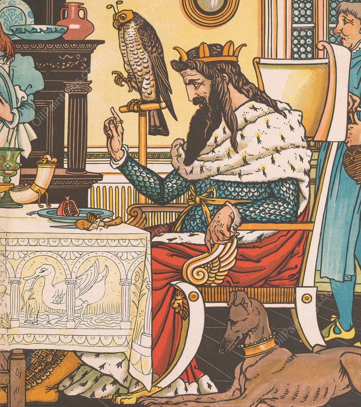 Beauty and the beast Pl. 09  by Walter Crane - Hand-Painted Oil Painting Reproduction