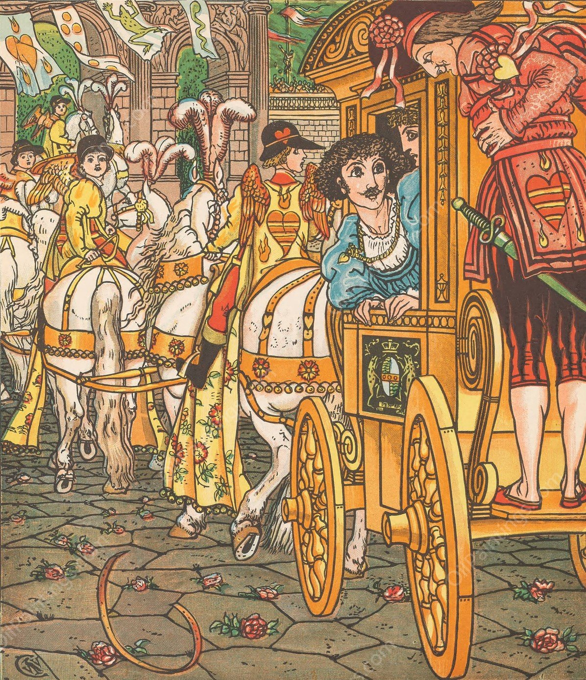 Beauty and the beast Pl. 11  by Walter Crane - Hand-Painted Oil Painting Reproduction