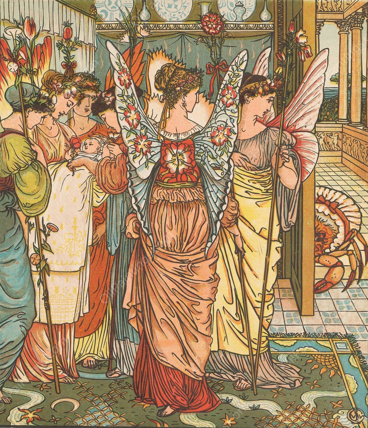 Beauty and the beast Pl. 12  by Walter Crane - Hand-Painted Oil Painting Reproduction