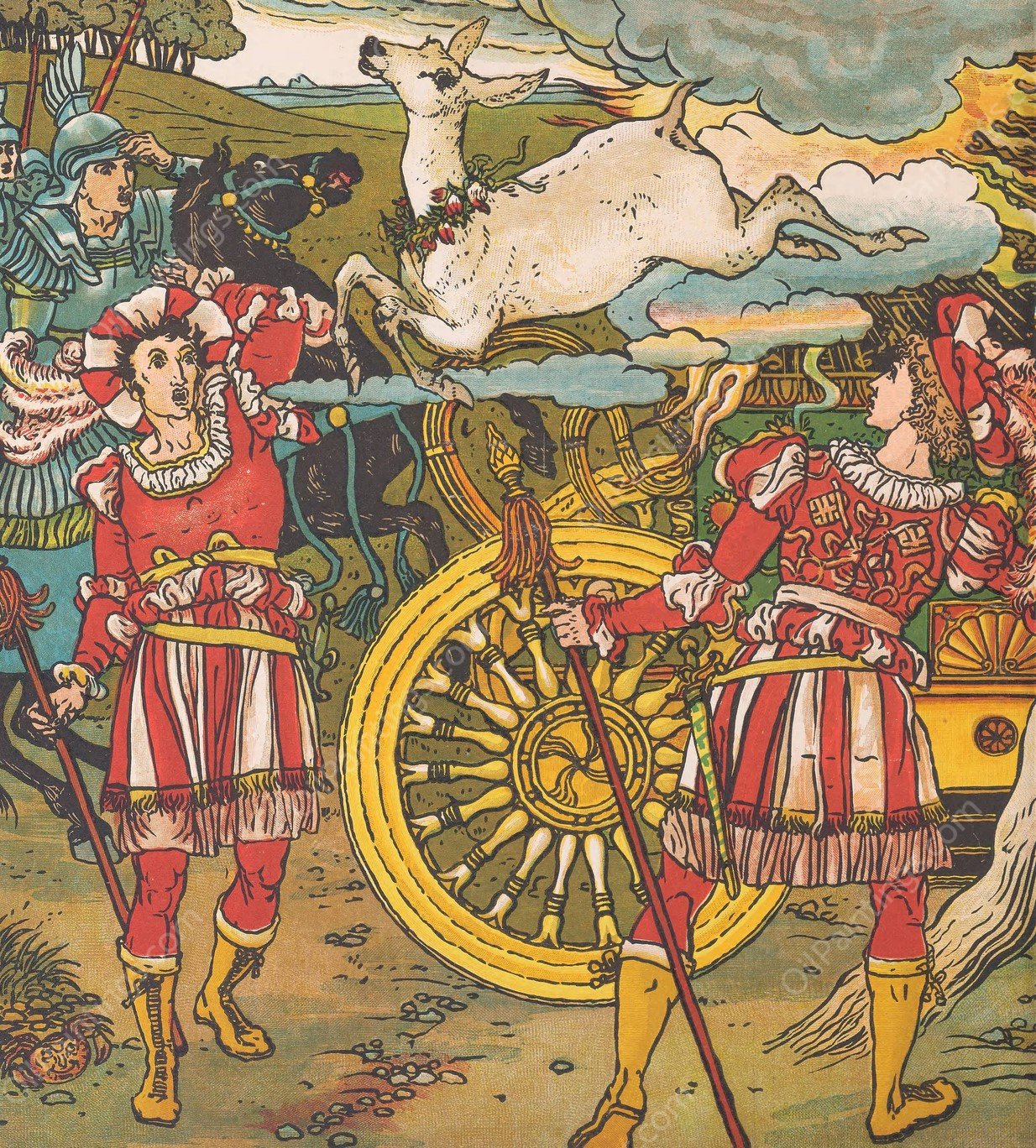 Beauty and the beast Pl. 14  by Walter Crane - Hand-Painted Oil Painting Reproduction