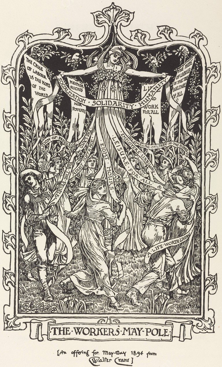 Cartoons for the cause Pl.10  by Walter Crane - Hand-Painted Oil Painting Reproduction