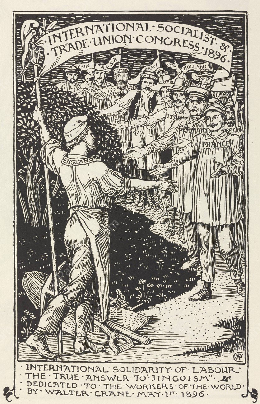 Cartoons for the cause Pl.2  by Walter Crane - Hand-Painted Oil Painting Reproduction