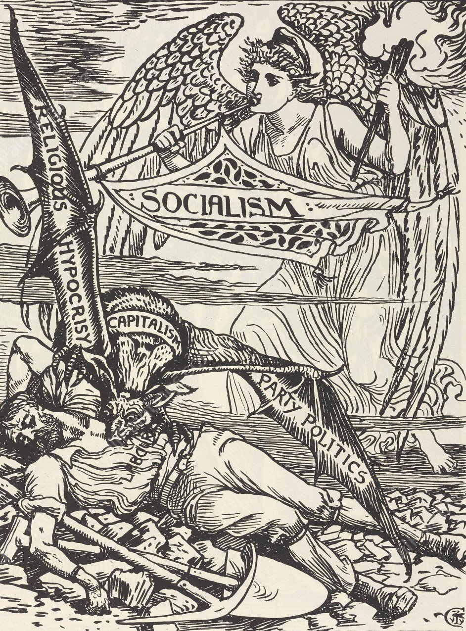 Cartoons for the cause Pl.4  by Walter Crane - Hand-Painted Oil Painting Reproduction