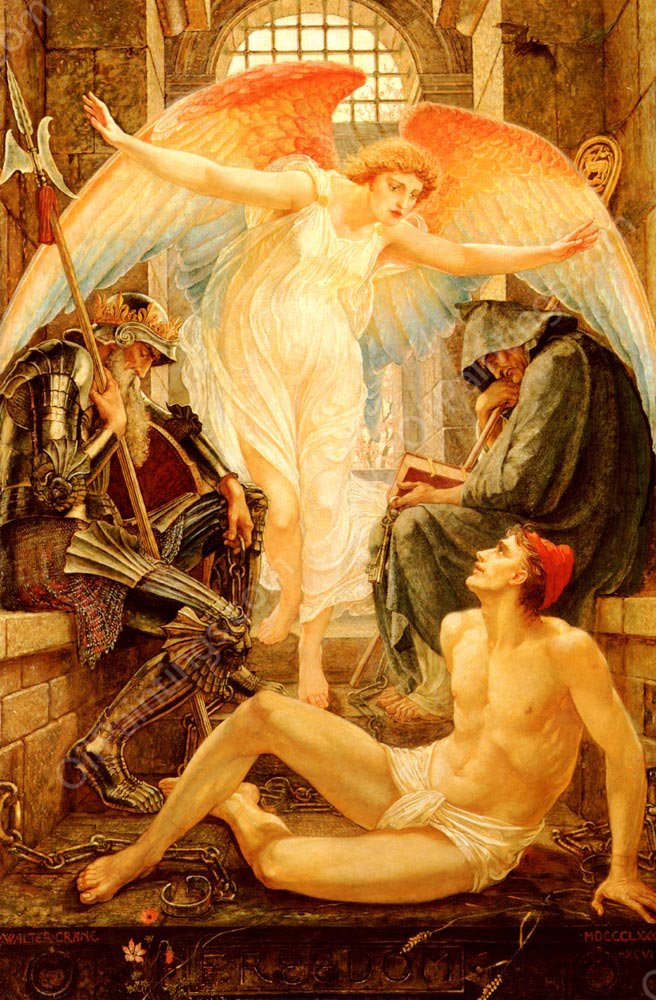 Freedom by Walter Crane - Hand-Painted Oil Painting Reproduction
