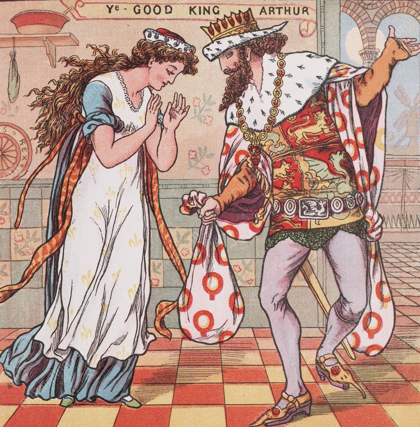 Good King Arthur  by Walter Crane - Hand-Painted Oil Painting Reproduction