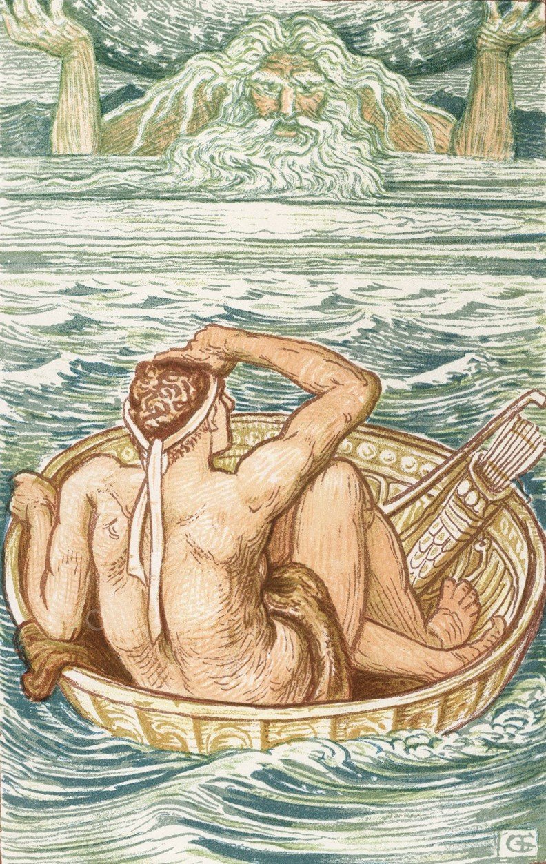 Hercules and Atlas  by Walter Crane - Hand-Painted Oil Painting Reproduction