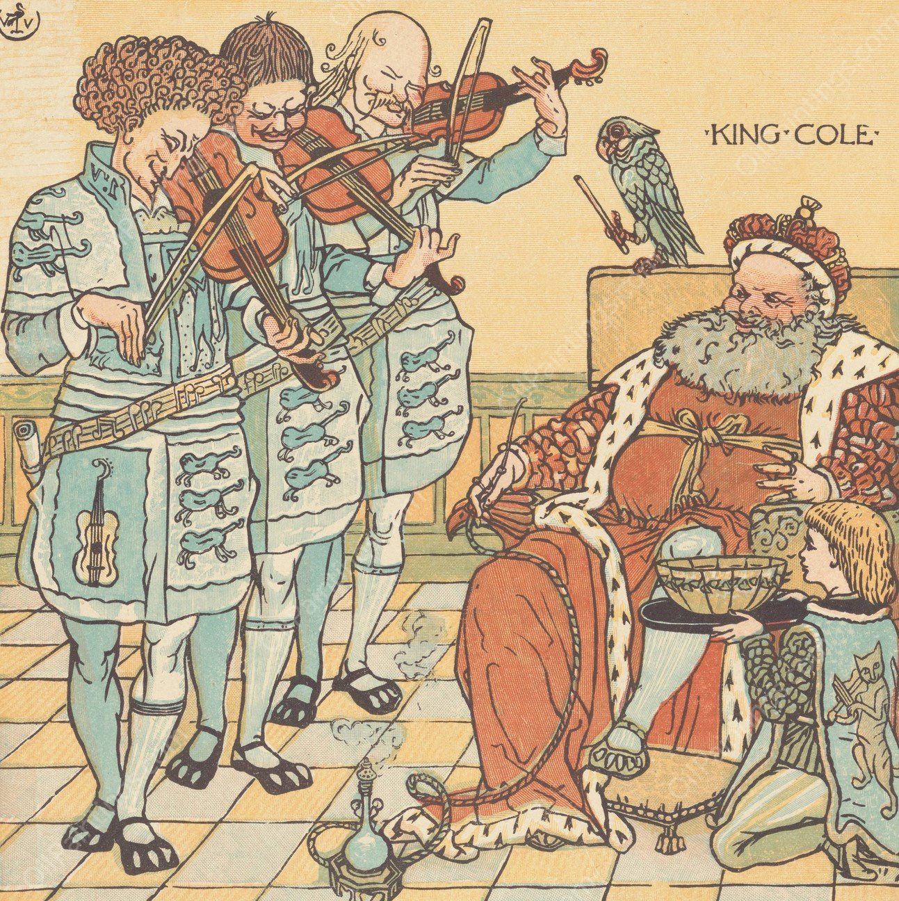 King Cole  by Walter Crane - Hand-Painted Oil Painting Reproduction