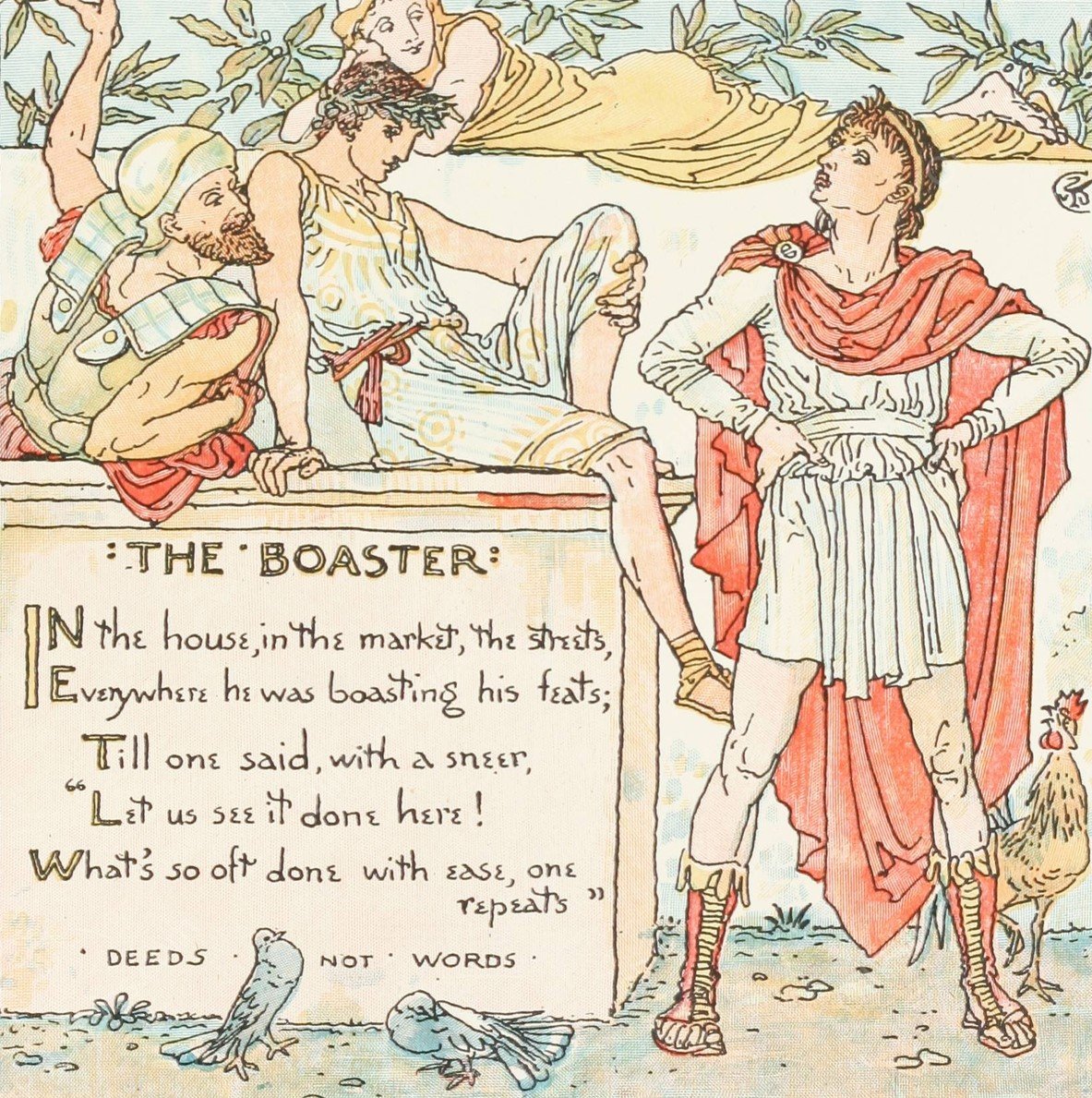 The Boaster  by Walter Crane - Hand-Painted Oil Painting Reproduction