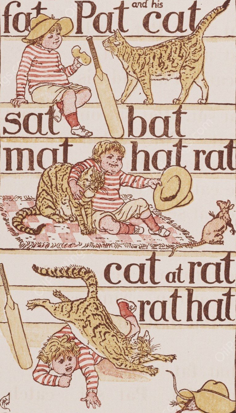 The Golden primer  by Walter Crane - Hand-Painted Oil Painting Reproduction