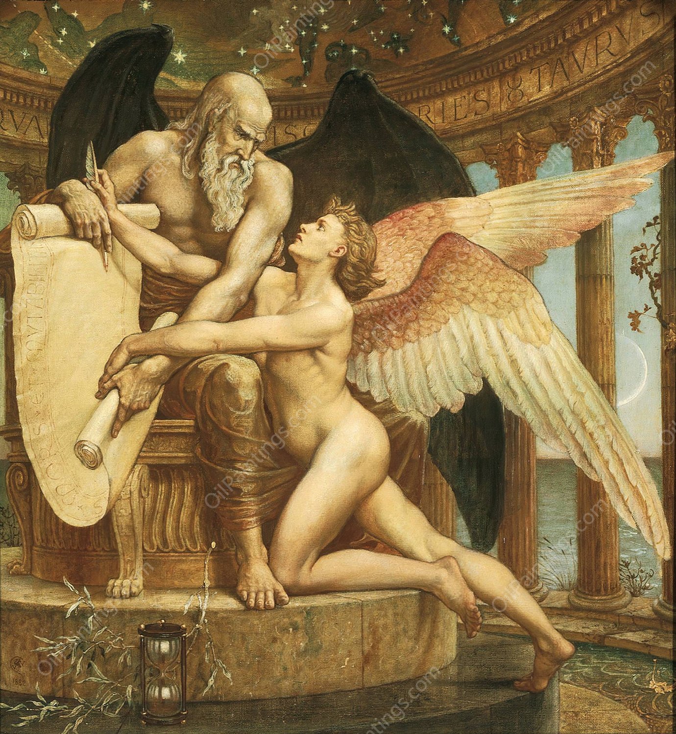 The Roll of Fate by Walter Crane - Hand-Painted Oil Painting Reproduction