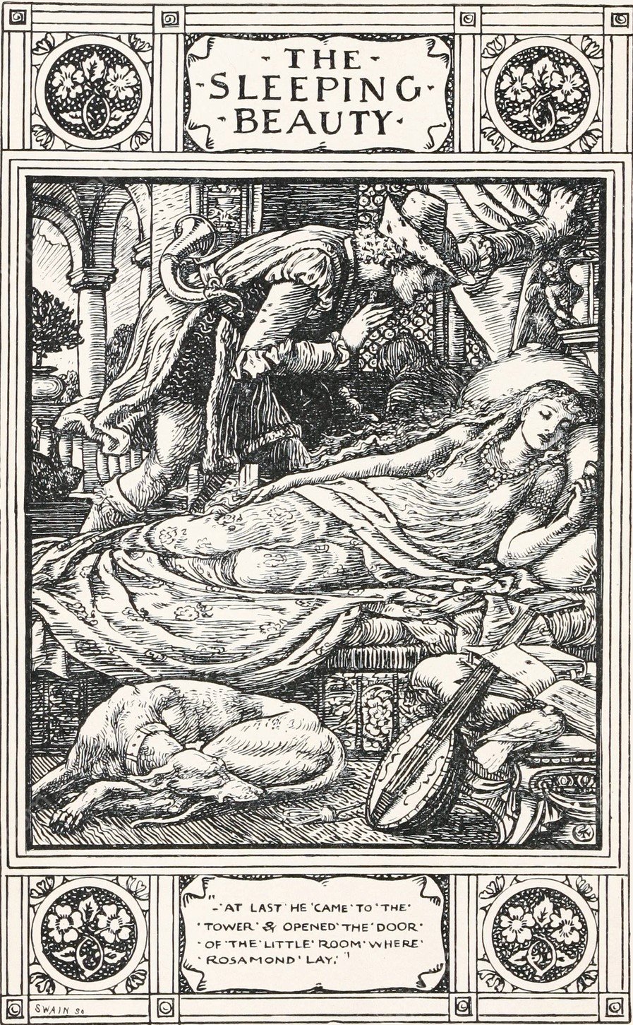 The Sleeping Beauty  by Walter Crane - Hand-Painted Oil Painting Reproduction