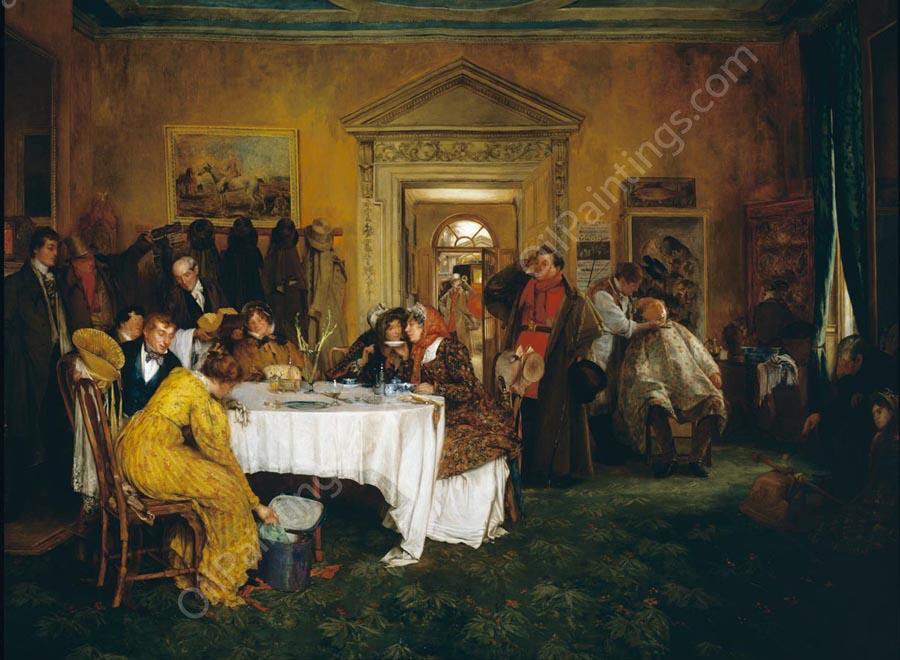 London to York, Time's Up Gentlemen by Walter-Dendy Sadler - Hand-Painted Oil Painting Reproduction