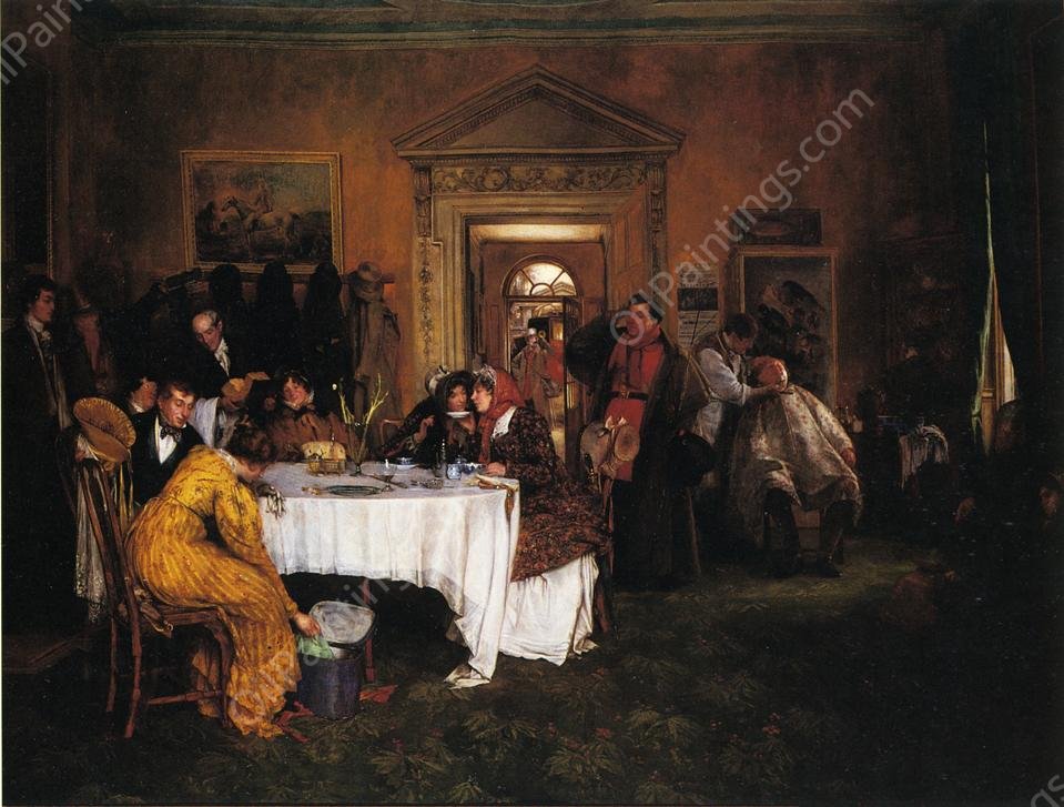 London to York- Times Up Gentlemen II by Walter-Dendy Sadler - Hand-Painted Oil Painting Reproduction