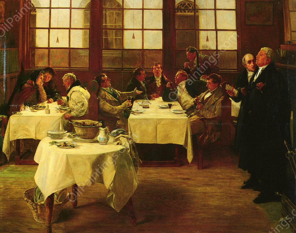 Plaintiff and Defendant by Walter-Dendy Sadler - Hand-Painted Oil Painting Reproduction