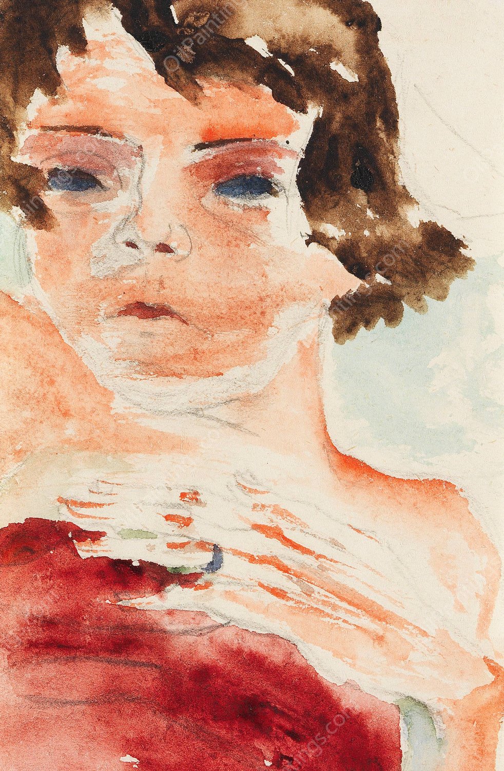 Madchen  by Walter Gramatte - Hand-Painted Oil Painting Reproduction