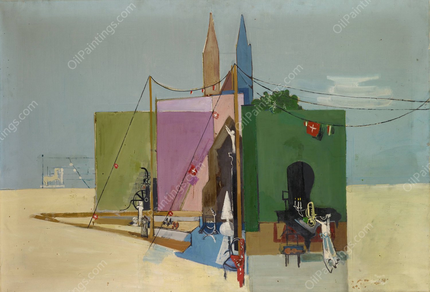 Coherences  by Walter Kurt Wiemken - Hand-Painted Oil Painting Reproduction