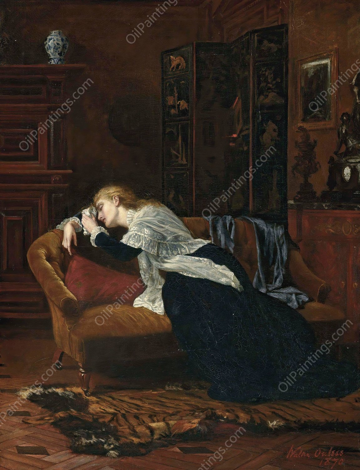 Sad Tidings by Walter William Ouless - Hand-Painted Oil Painting Reproduction