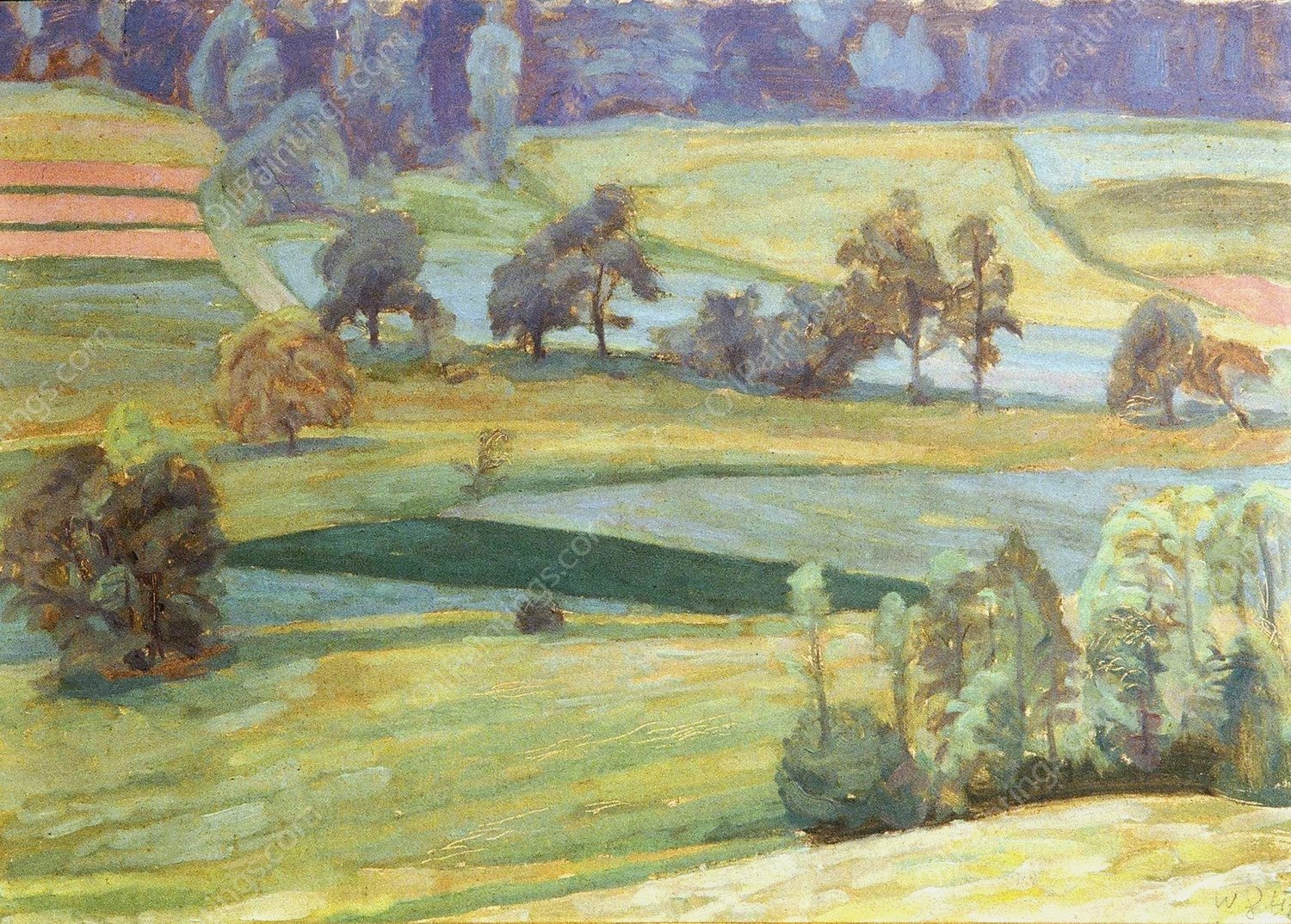 Am Attersee  by Walther Gamerith - Hand-Painted Oil Painting Reproduction