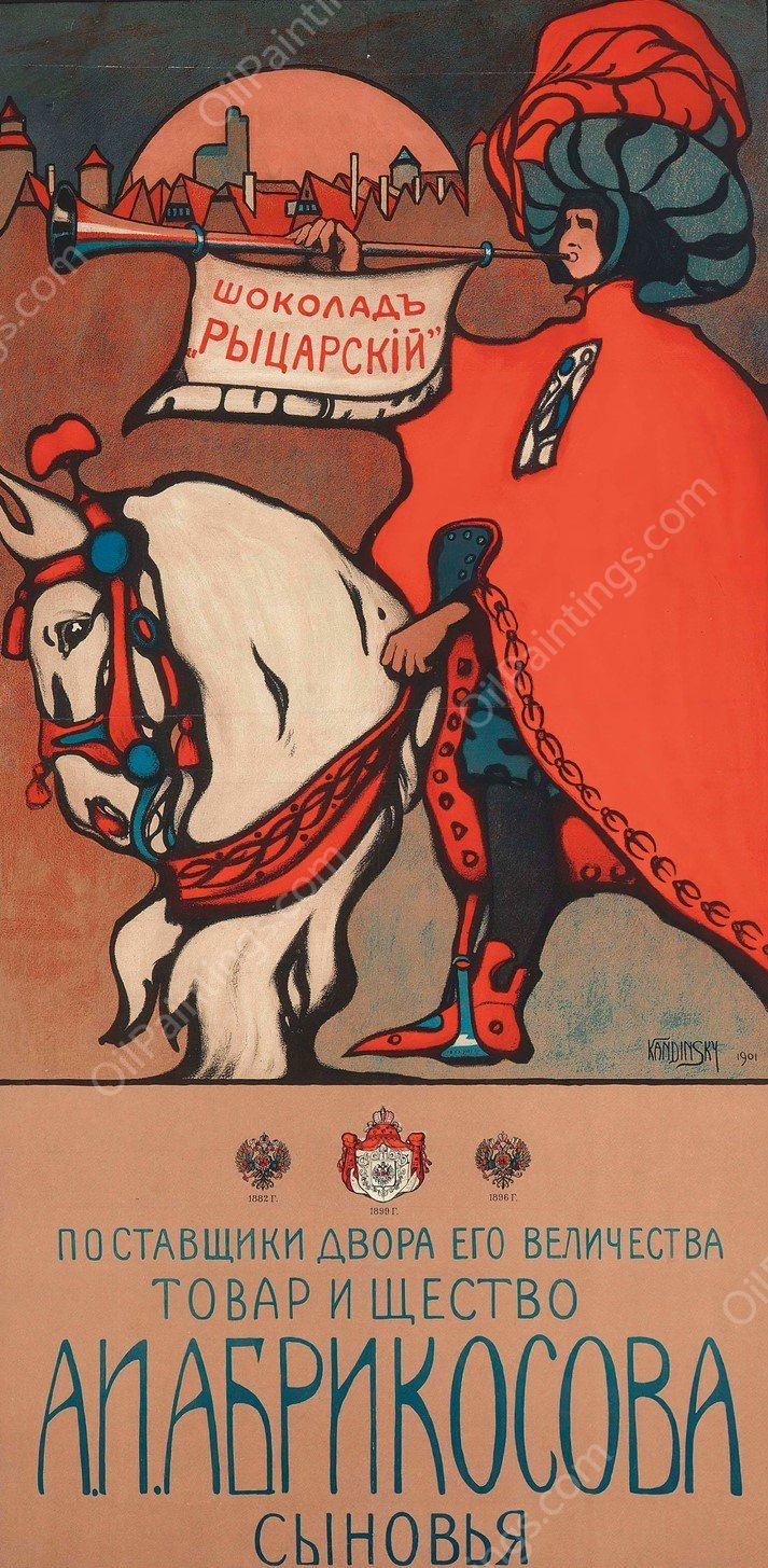 Abrikosov Chocolate  by Wassily Kandinsky - Hand-Painted Oil Painting Reproduction