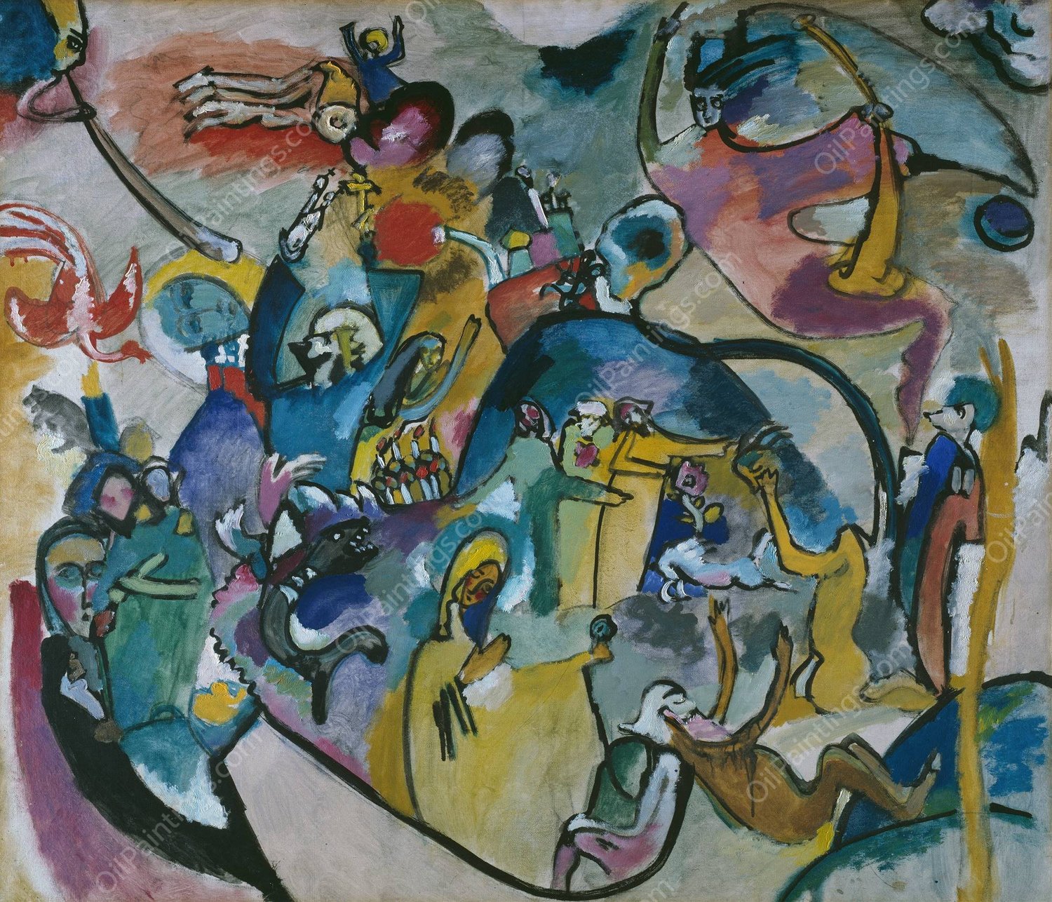 All Saints Day II  by Wassily Kandinsky - Hand-Painted Oil Painting Reproduction