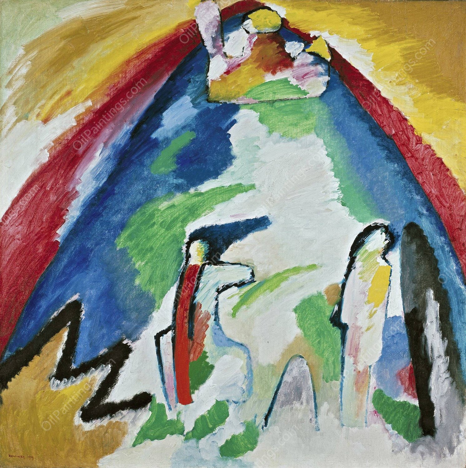 Berg  by Wassily Kandinsky - Hand-Painted Oil Painting Reproduction