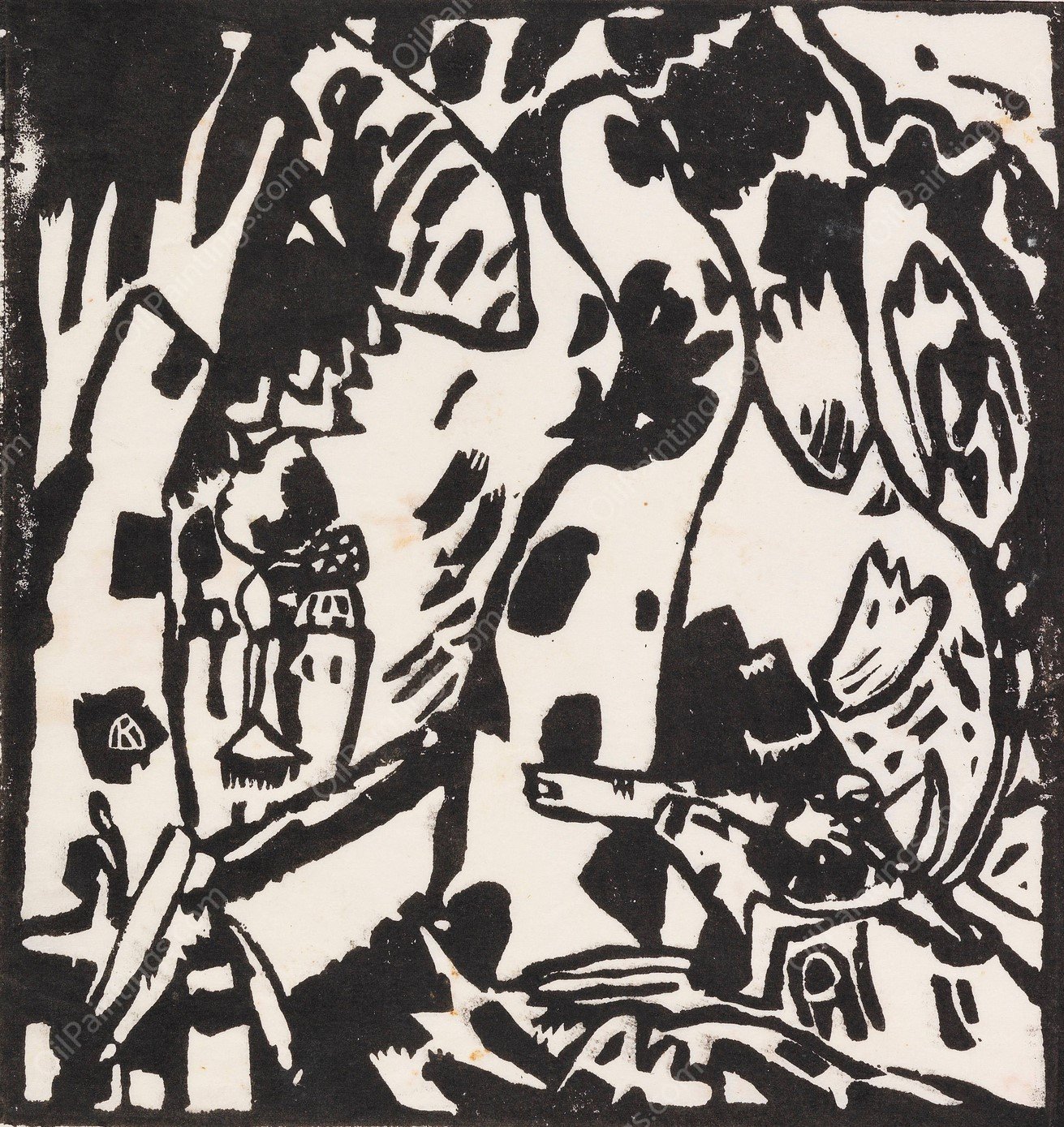 Bogenschutze  by Wassily Kandinsky - Hand-Painted Oil Painting Reproduction