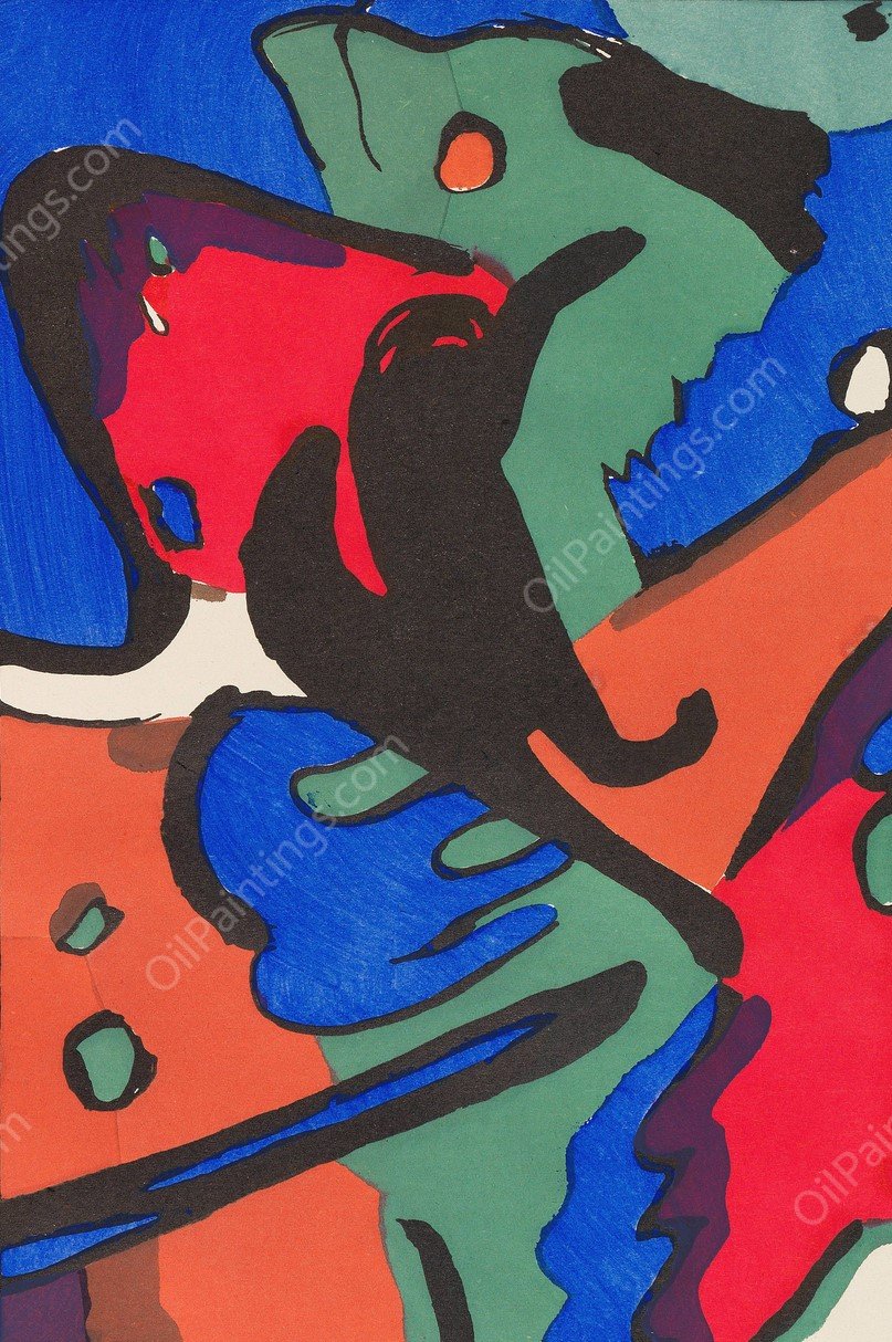 Der Blaue Reiter  by Wassily Kandinsky - Hand-Painted Oil Painting Reproduction