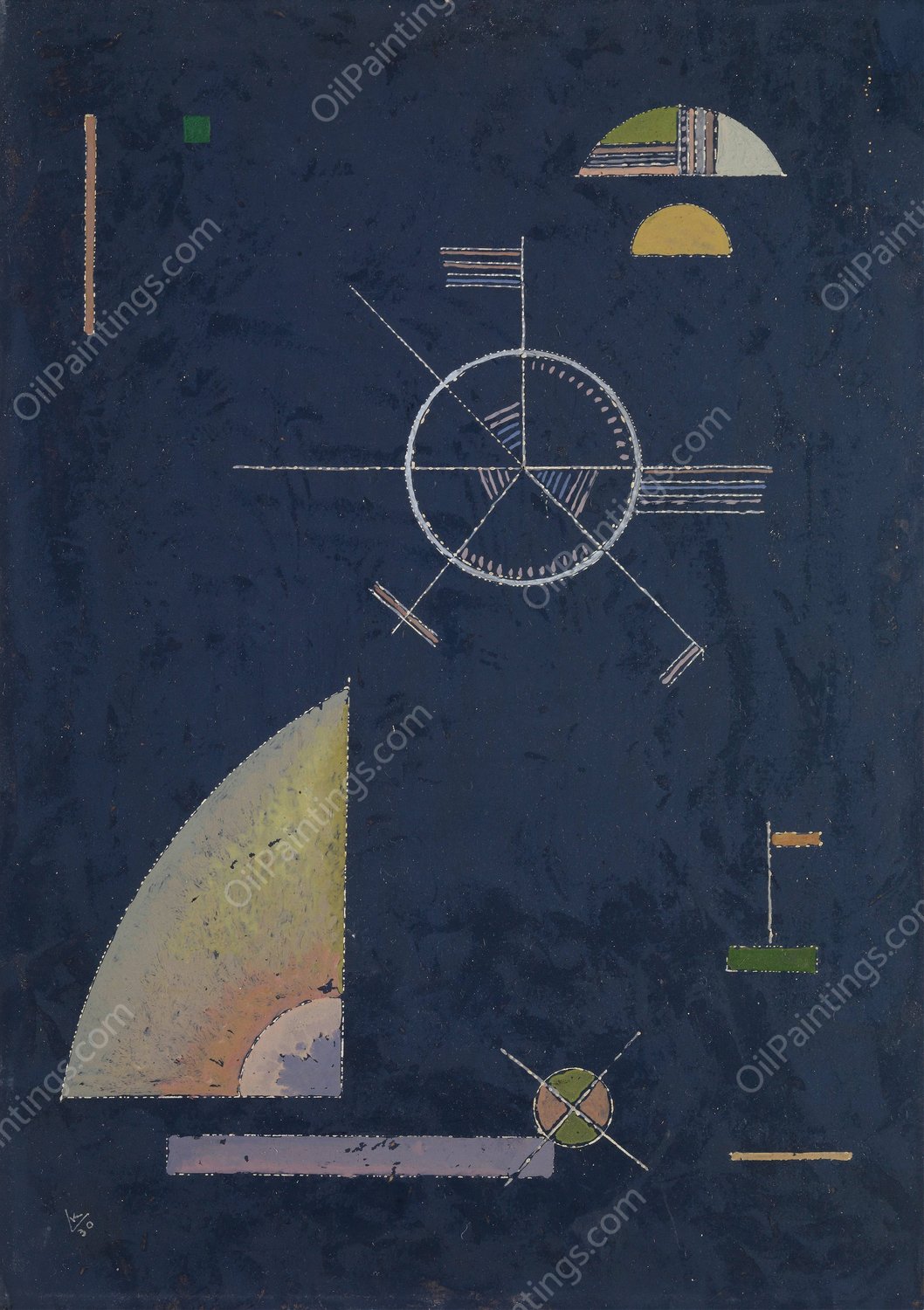 Dull Gray  by Wassily Kandinsky - Hand-Painted Oil Painting Reproduction