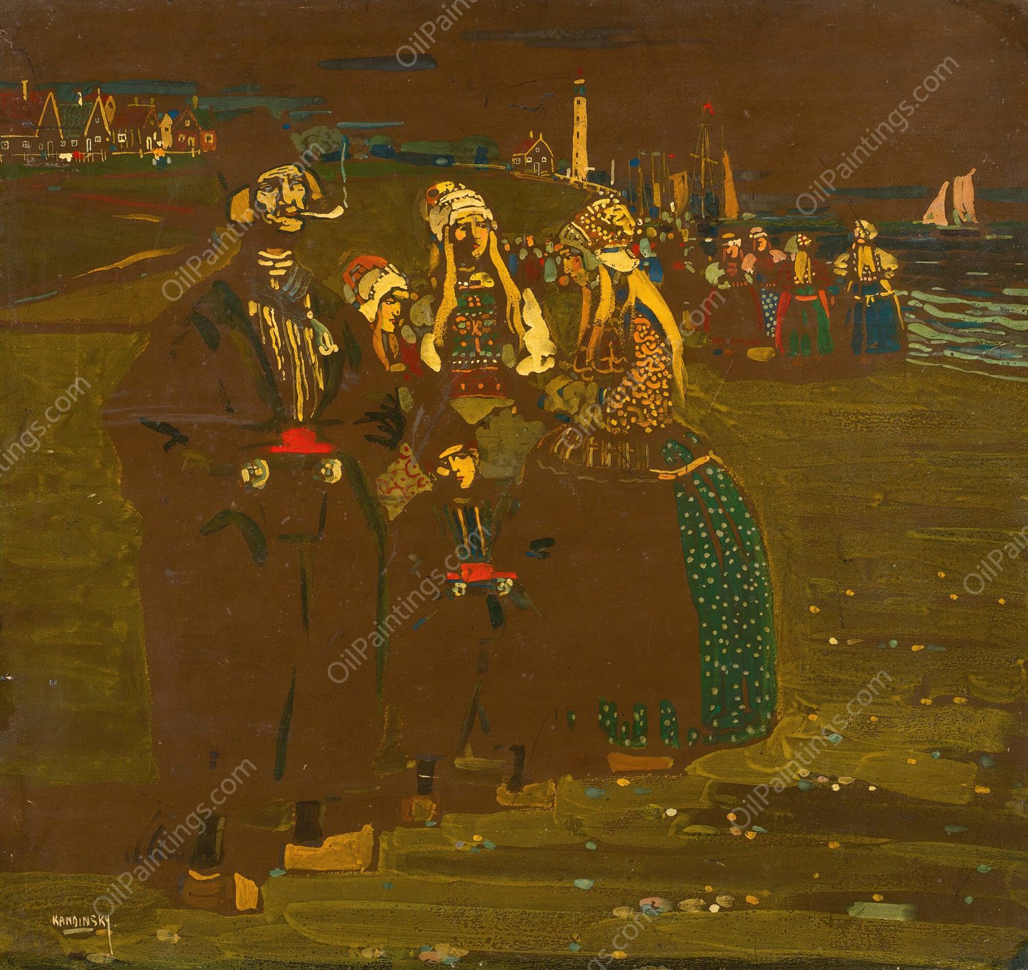 Erinnerung An Holland  by Wassily Kandinsky - Hand-Painted Oil Painting Reproduction