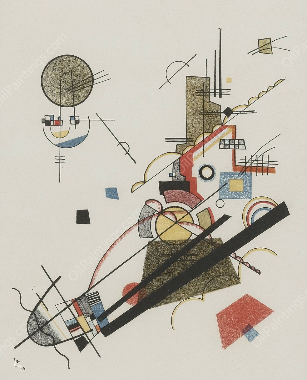 Frohlicher Augsteig  by Wassily Kandinsky - Hand-Painted Oil Painting Reproduction