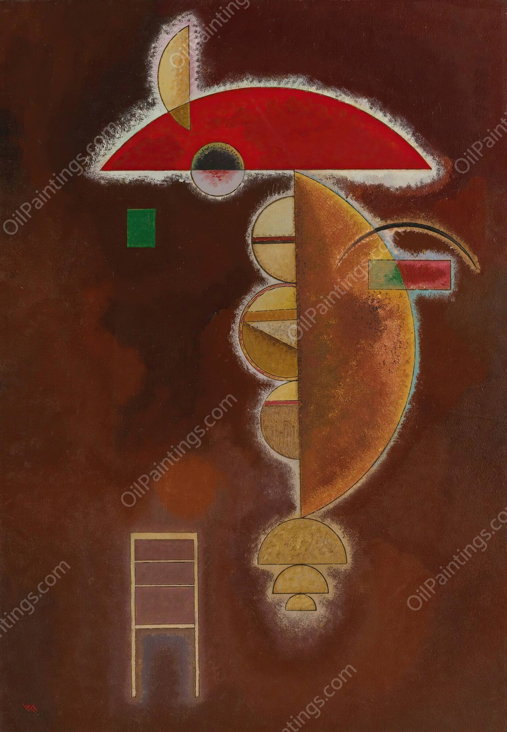 Gedruckt  by Wassily Kandinsky - Hand-Painted Oil Painting Reproduction