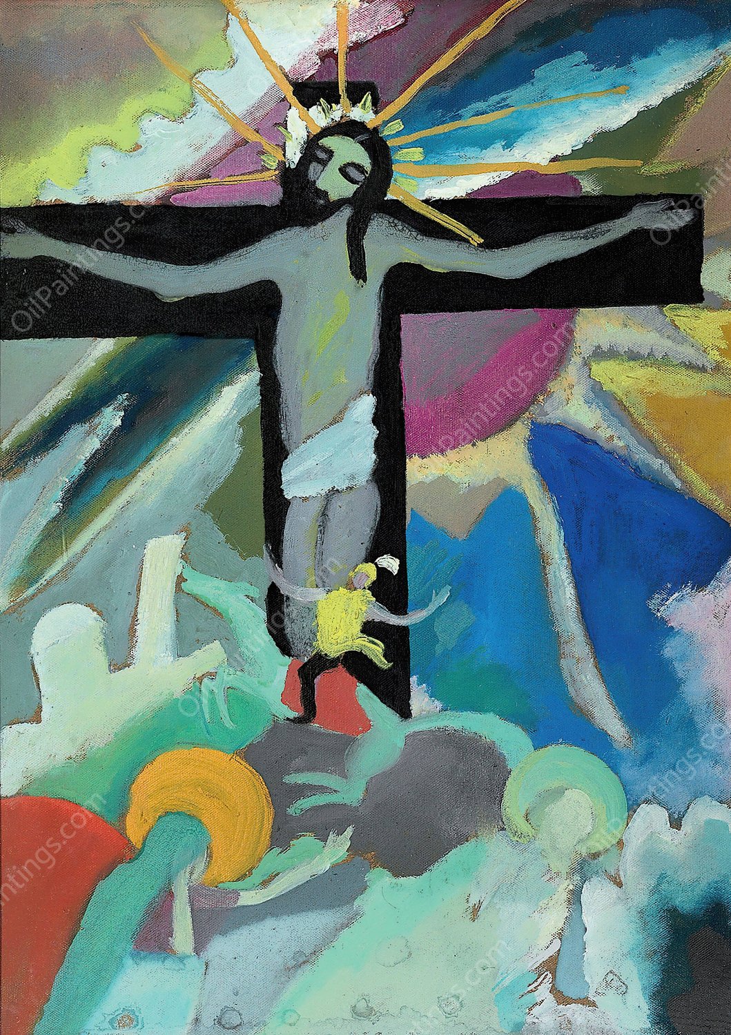 Gekreuzigter Christus  by Wassily Kandinsky - Hand-Painted Oil Painting Reproduction
