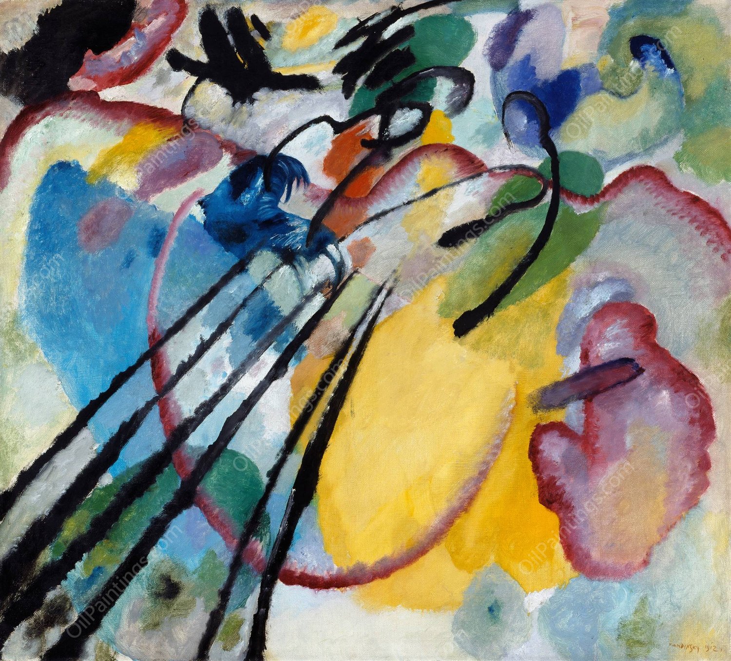 Improvisation 26  by Wassily Kandinsky - Hand-Painted Oil Painting Reproduction