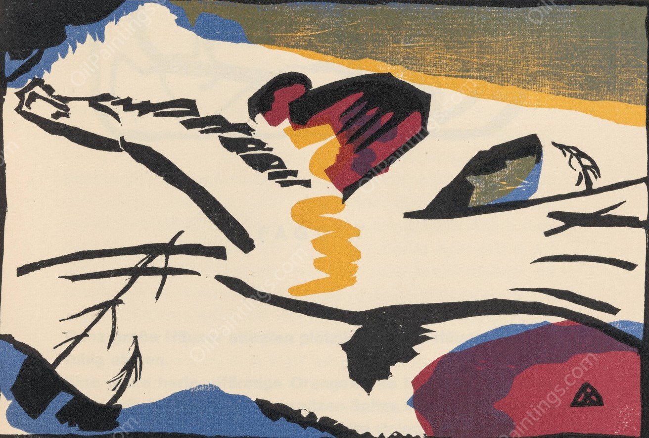 Klange Pl.04  by Wassily Kandinsky - Hand-Painted Oil Painting Reproduction