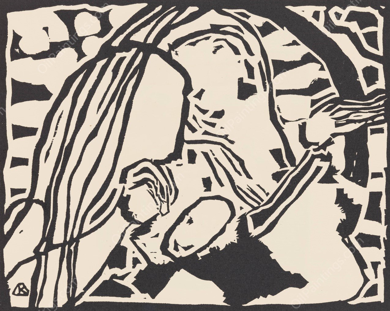 Klange Pl.09  by Wassily Kandinsky - Hand-Painted Oil Painting Reproduction