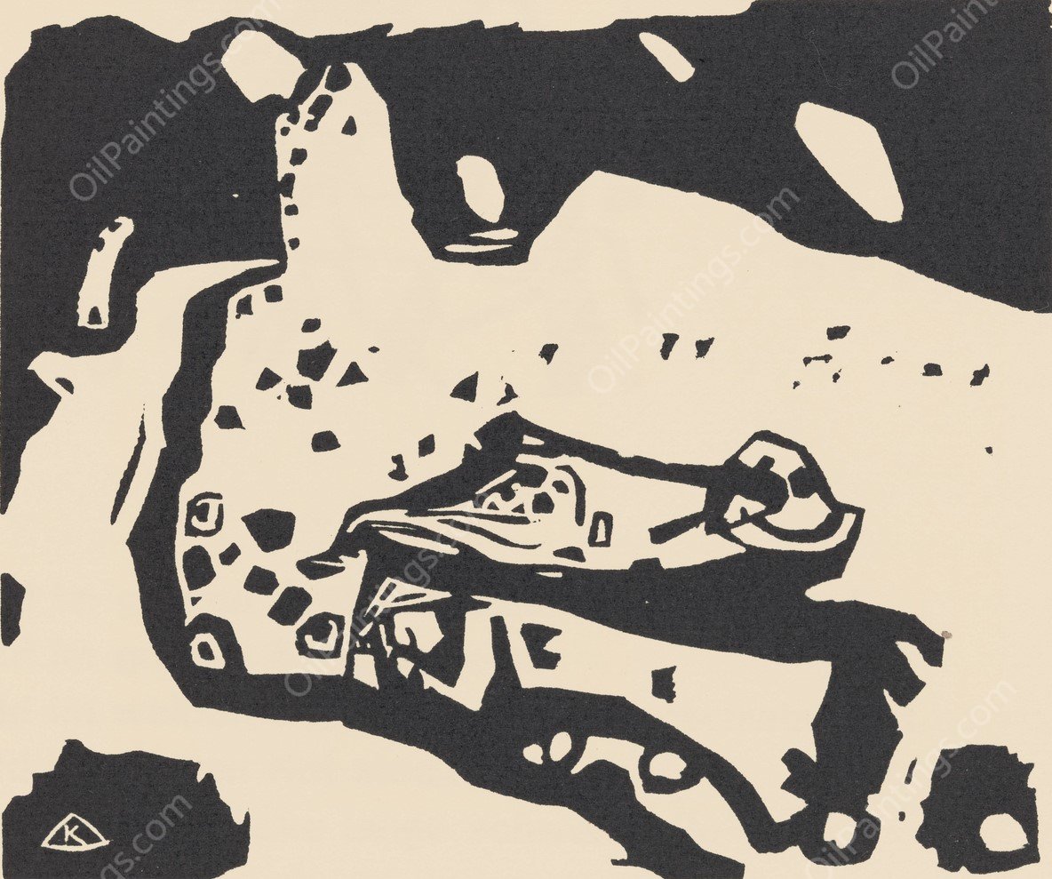 Klange Pl.14  by Wassily Kandinsky - Hand-Painted Oil Painting Reproduction