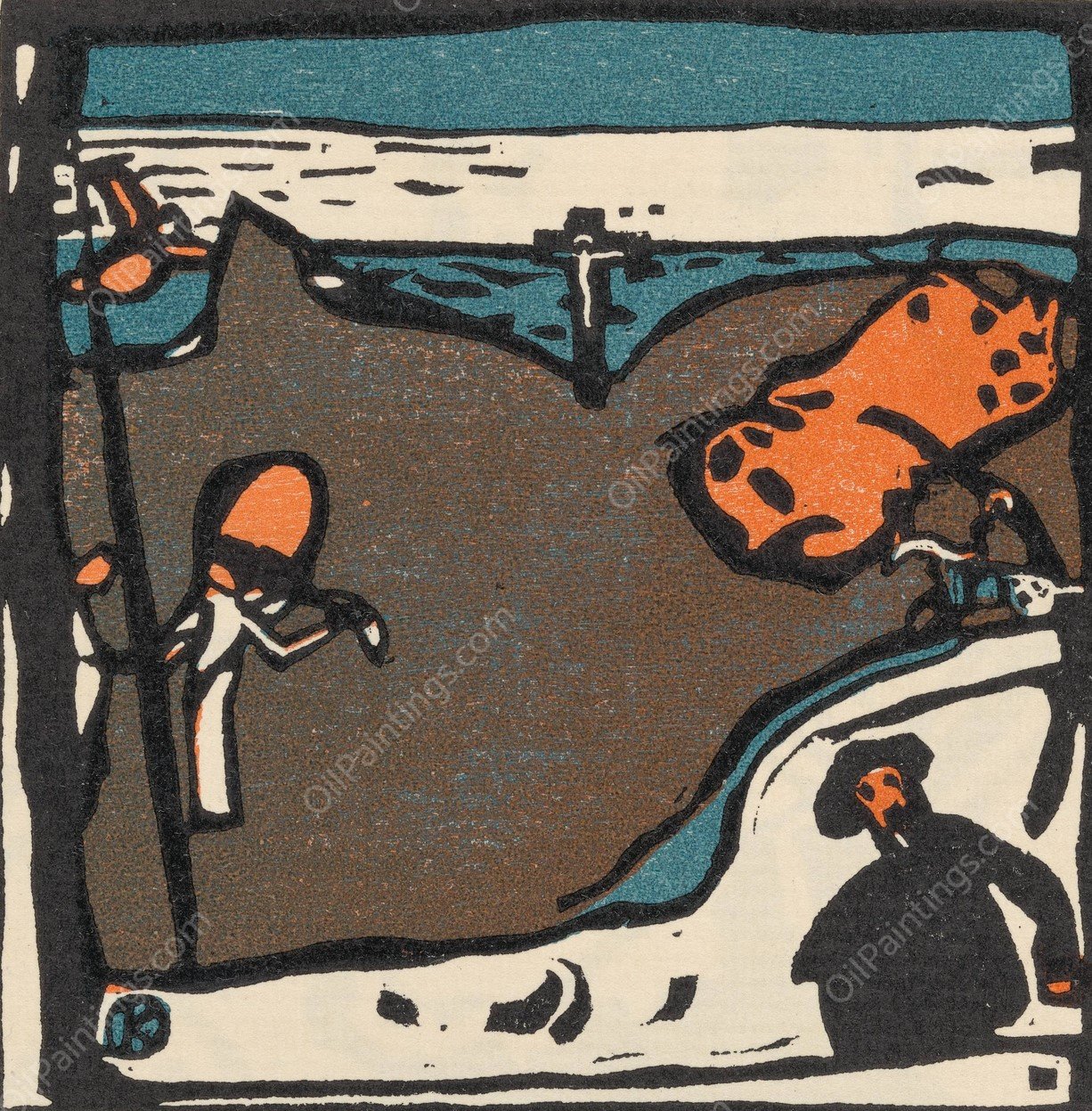 Klange Pl.16  by Wassily Kandinsky - Hand-Painted Oil Painting Reproduction