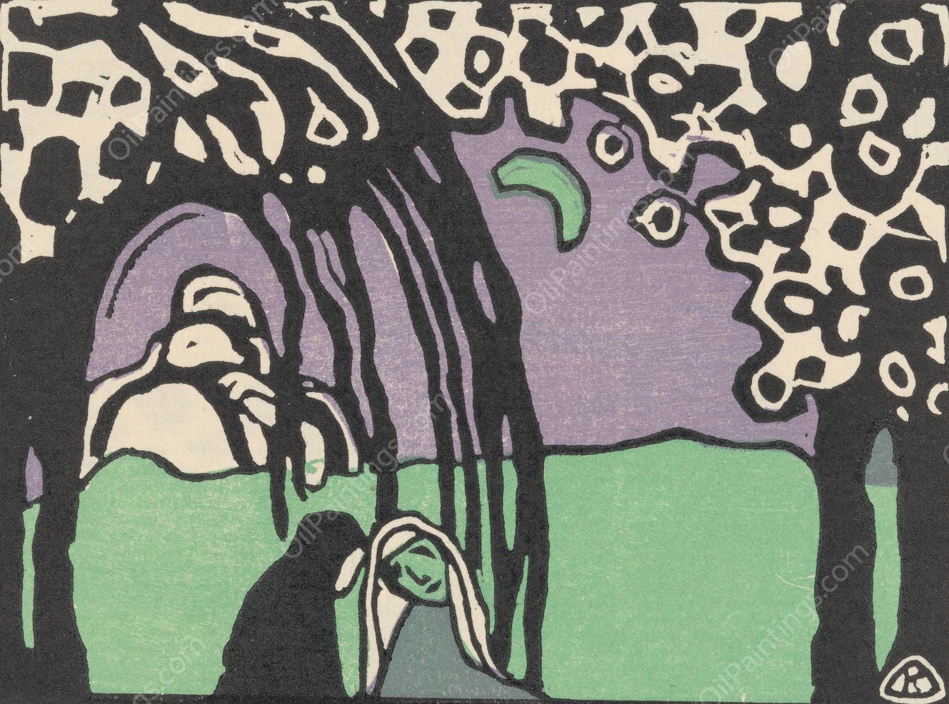 Klange Pl.20  by Wassily Kandinsky - Hand-Painted Oil Painting Reproduction