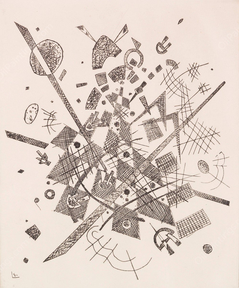 Kleine Welten IX  by Wassily Kandinsky - Hand-Painted Oil Painting Reproduction