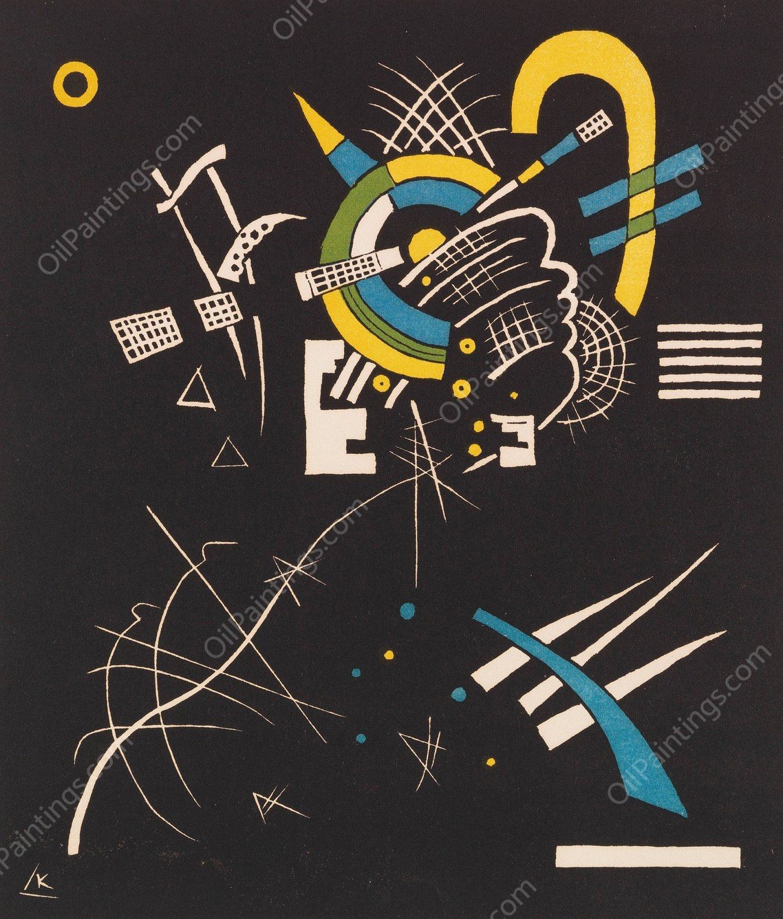 Kleine Welten VII  by Wassily Kandinsky - Hand-Painted Oil Painting Reproduction