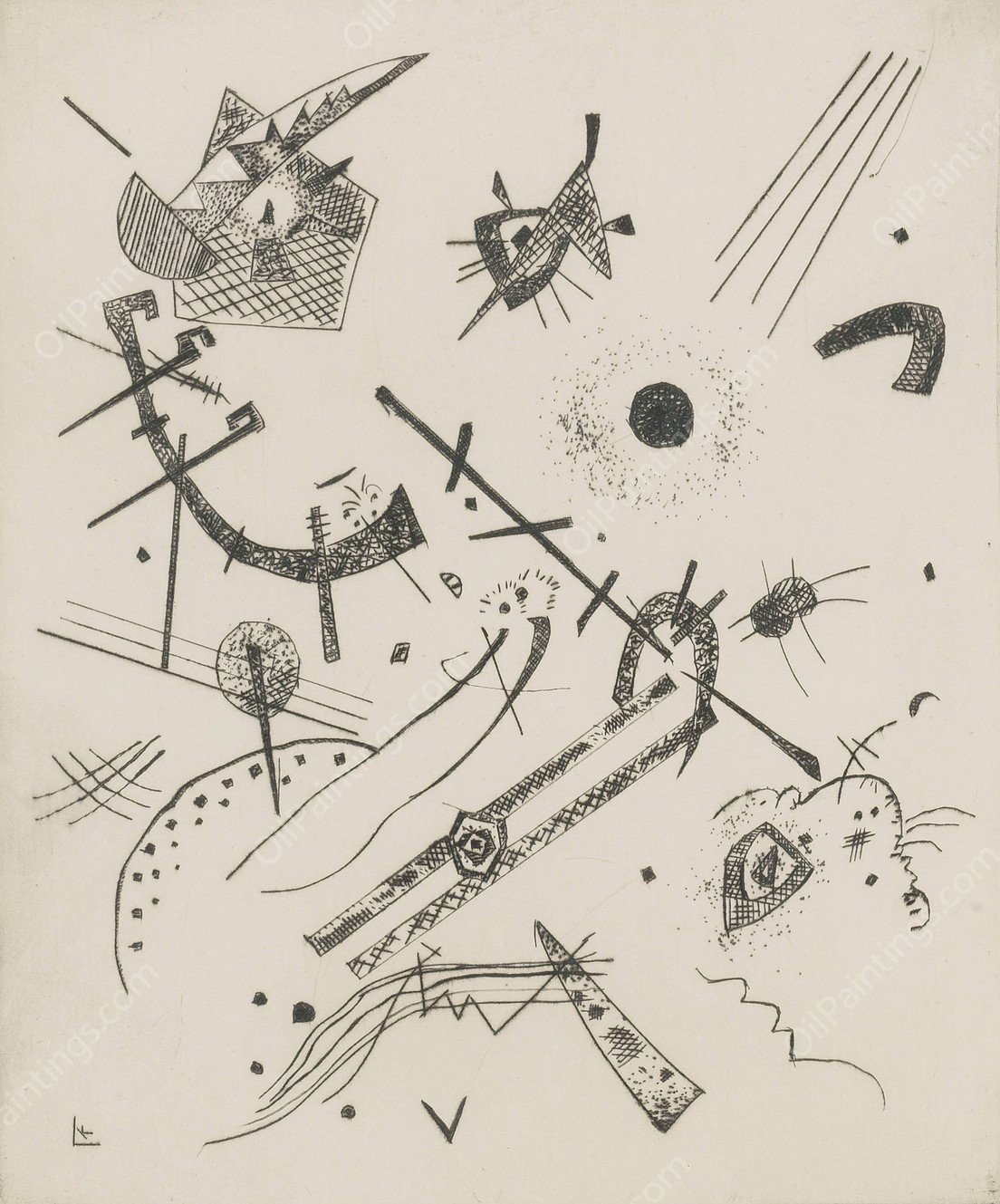 Kleine Welten XI by Wassily Kandinsky - Hand-Painted Oil Painting Reproduction