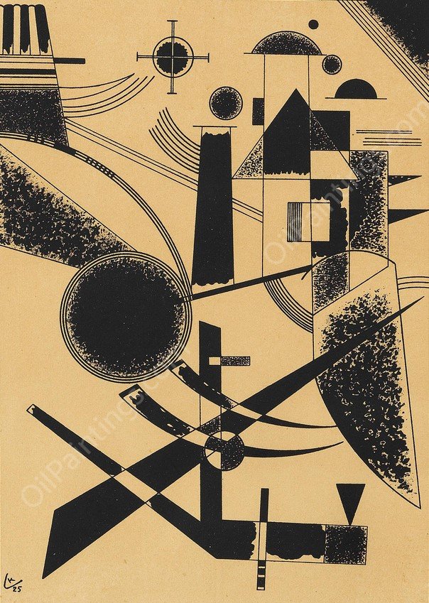 Lithographie No. III  by Wassily Kandinsky - Hand-Painted Oil Painting Reproduction