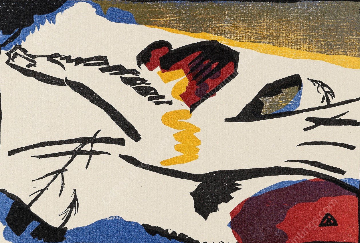 Lyrisches  by Wassily Kandinsky - Hand-Painted Oil Painting Reproduction