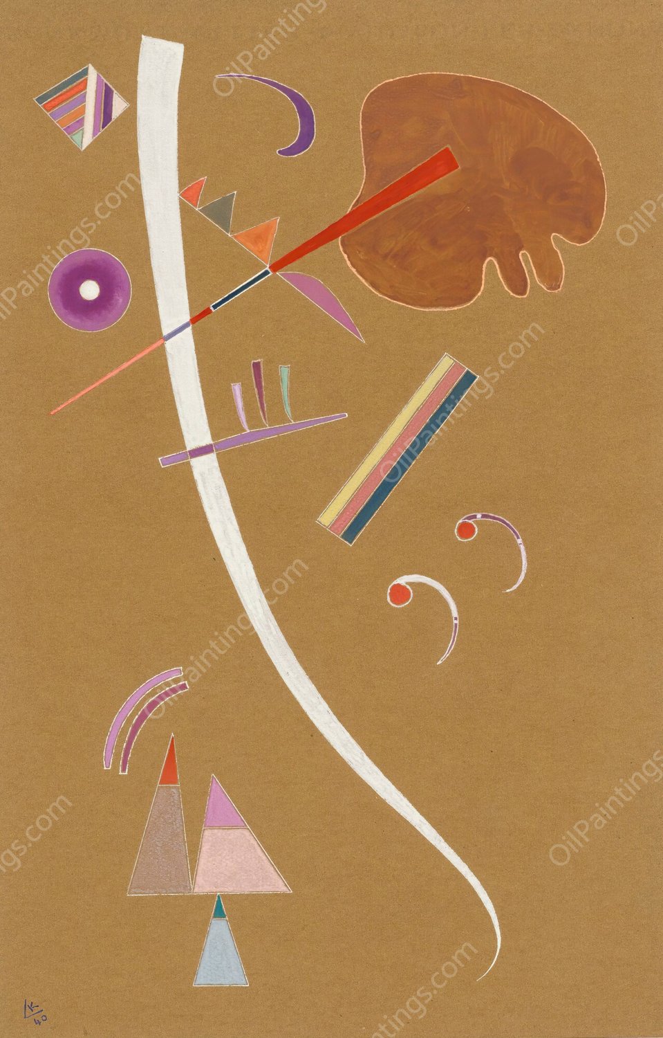 Ohne Titel  by Wassily Kandinsky - Hand-Painted Oil Painting Reproduction