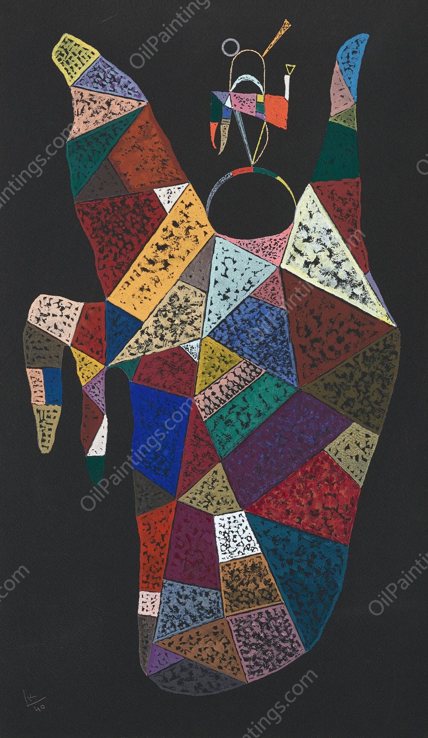 Ohne Titel  by Wassily Kandinsky - Hand-Painted Oil Painting Reproduction