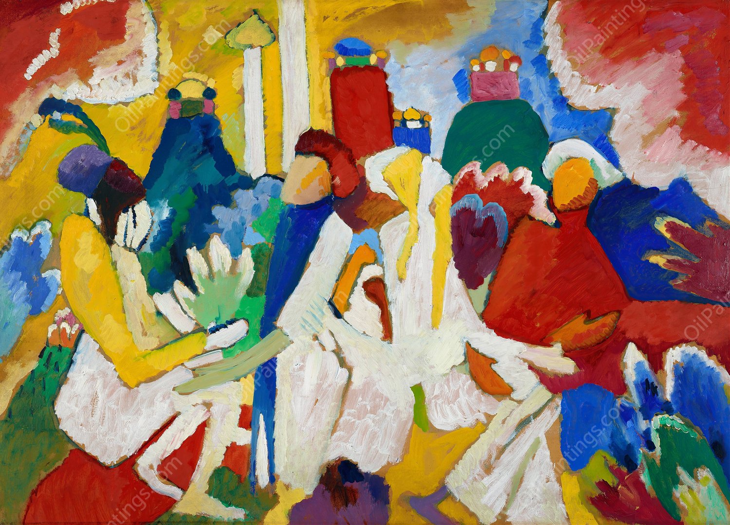Oriental  by Wassily Kandinsky - Hand-Painted Oil Painting Reproduction