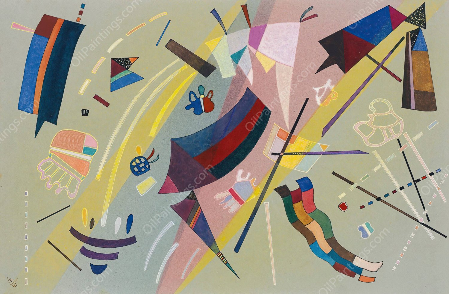 Sans Titre  by Wassily Kandinsky - Hand-Painted Oil Painting Reproduction