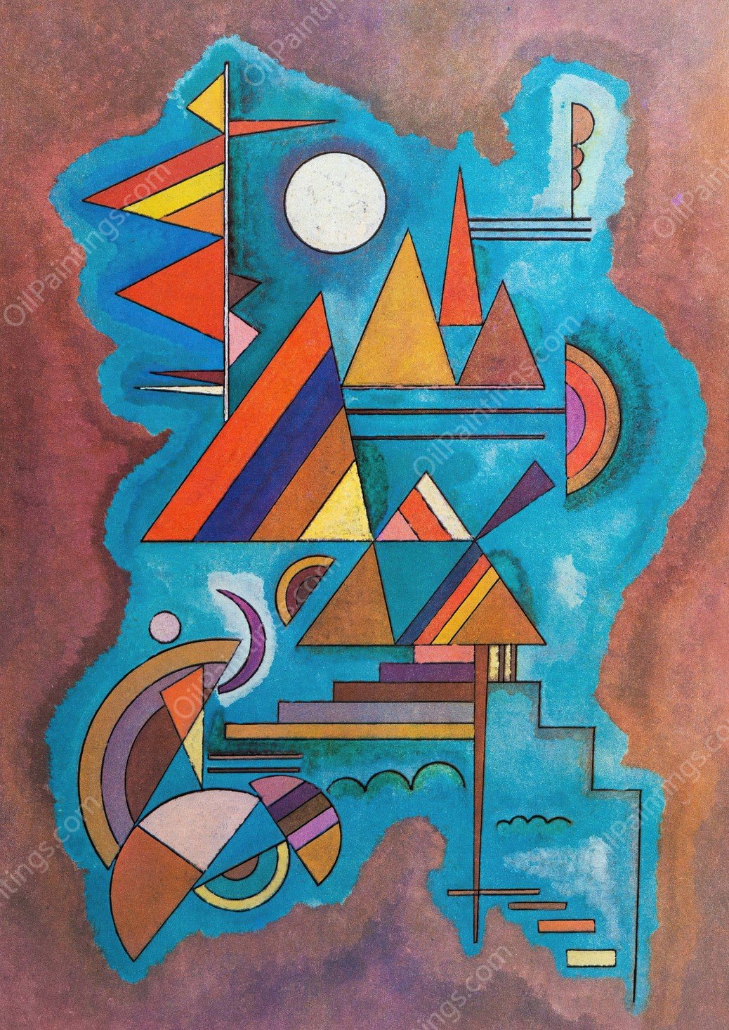 Standing  by Wassily Kandinsky - Hand-Painted Oil Painting Reproduction