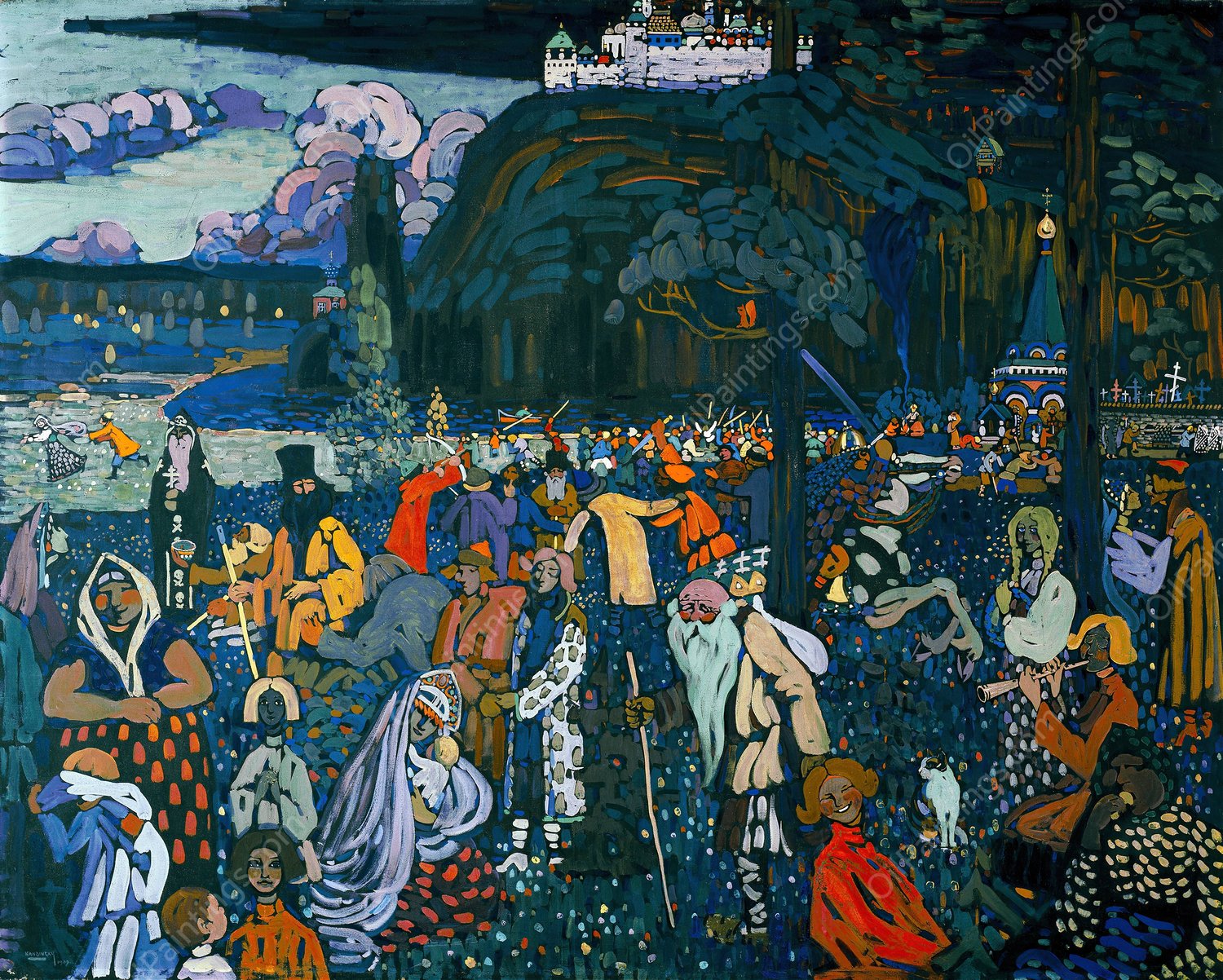 The Colorful Life  by Wassily Kandinsky - Hand-Painted Oil Painting Reproduction